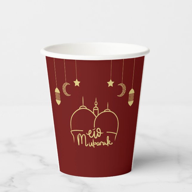 EID MUBARAK RAMADAN  PAPER CUPS (Front)