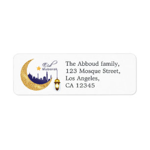 Eid Mubarak Return Address Label