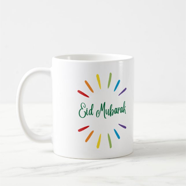 Eid Mubarak Simple and colourful  Coffee Mug (Left)