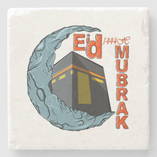 Eid mubarak stone coaster