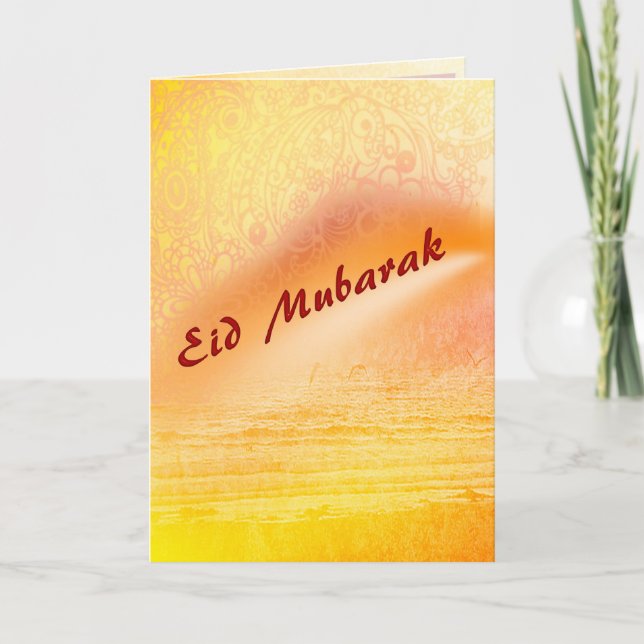 Eid Mubarak - Sunset Eid Holiday Card (Front)