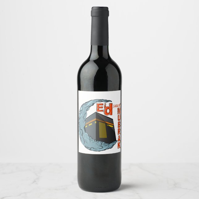 Eid mubarak wine label (Front)