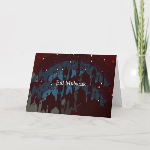 Eid Mubarak with night effect Holiday Card