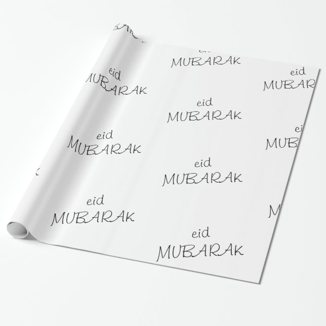 Eid Mubarak Wrapping Paper (Unrolled)