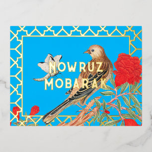 Eid Nowruz Mubarak Foil Postcard