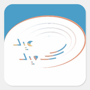 Eid, Spirals of Joy (Framed) Square Sticker