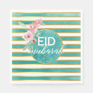 Eid Teal and Gold Napkin