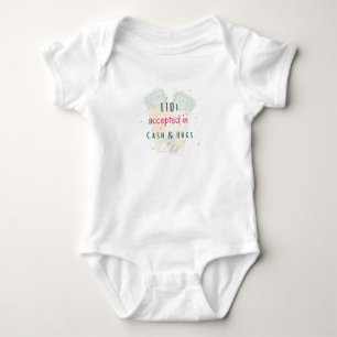 "Eidi Accepted in Cash & Hugs" Funny Baby Bodysuit
