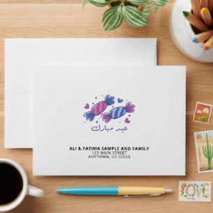 Eidiya Sweets Arabic Eid Mubarak Personalized Envelope