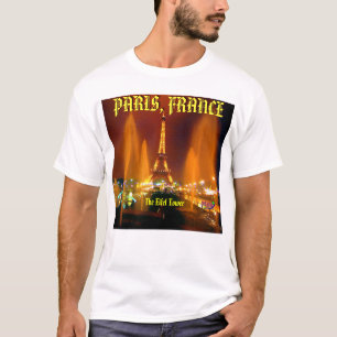 eifel tower, PARIS, FRANCE - Custo... - Customised T-Shirt
