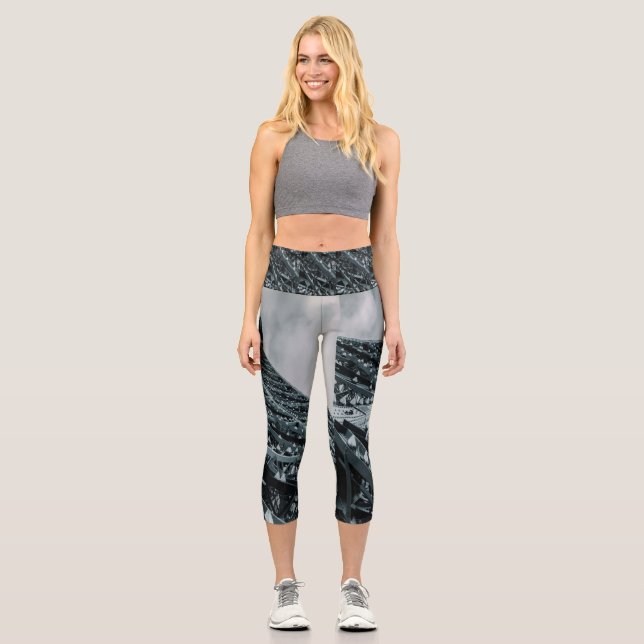 Eifel tower Paris Steel and the sky  Capri Leggings (Front)
