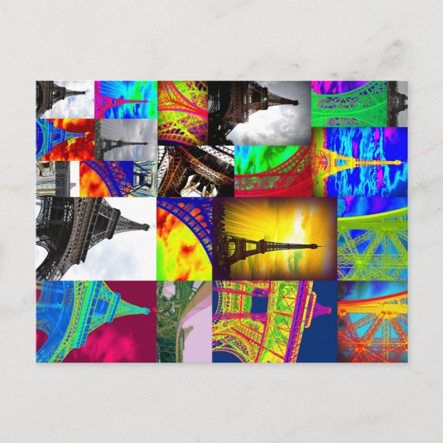 eiffel collage postcard (Front)