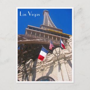 eiffel las vegas postcard