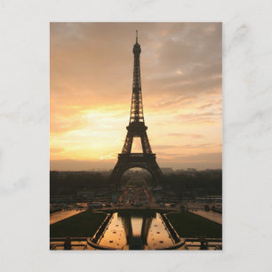 eiffel sunrise postcard