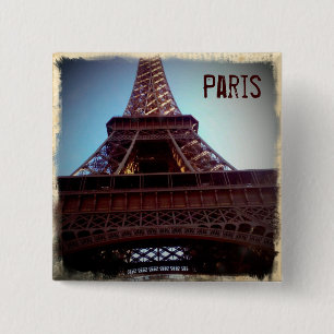 Eiffel Tower 15 Cm Square Badge