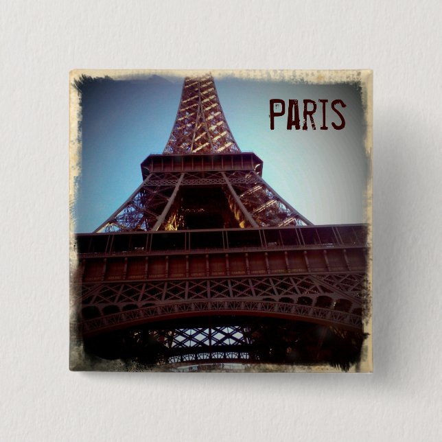 Eiffel Tower 15 Cm Square Badge (Front)