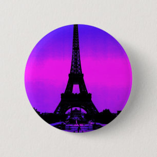 Eiffel Tower 6 Cm Round Badge
