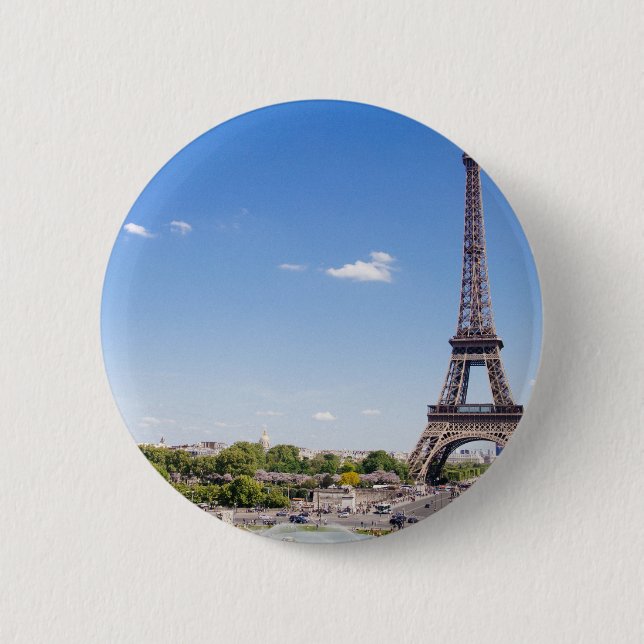 eiffel-tower 6 cm round badge (Front)