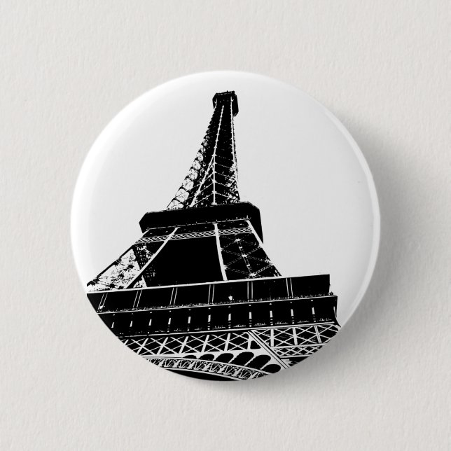 Eiffel Tower 6 Cm Round Badge (Front)