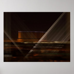Eiffel Tower Across the Night Sky Poster