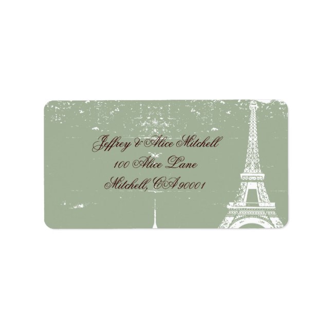 Eiffel Tower Address Labels (Front)