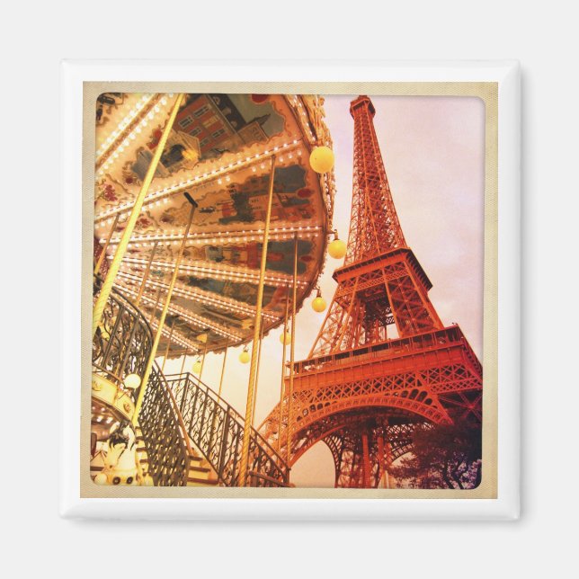 Eiffel Tower and Carrousel Magnet (Front)