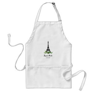 Eiffel Tower and Pine   Modern Joyeux Noel Standard Apron