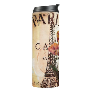 Eiffel Tower and tulip Thermal Tumbler
