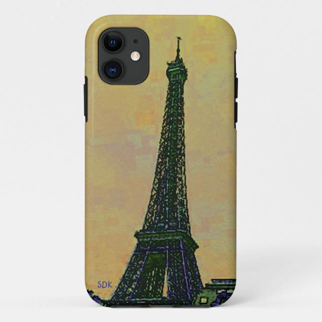 Eiffel Tower Art Case-Mate iPhone Case (Back)