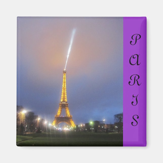 Eiffel Tower At Dusk Magnet (Front)