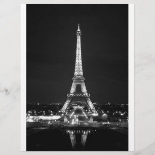 Eiffel Tower at Night - B/W Flyer