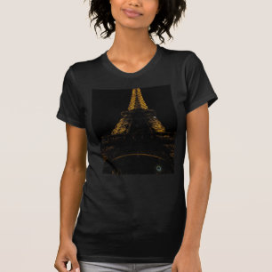 Eiffel Tower at Night Black Tee