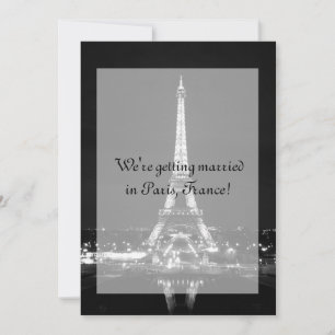 Eiffel Tower at Night Invitation