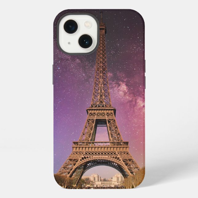 Eiffel Tower at Night iPhone Case (Back)