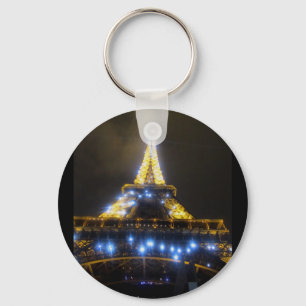 Eiffel Tower at Night Key Ring