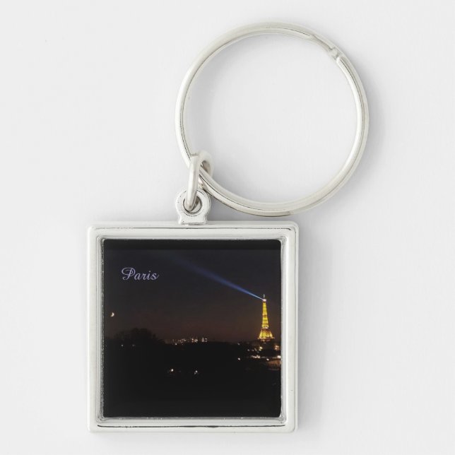Eiffel Tower at Night Keychain (Front)