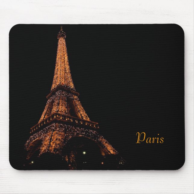 eiffel tower at night, Paris Mouse Pad (Front)