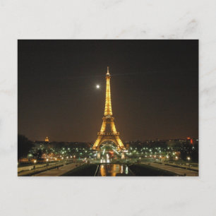 Eiffel Tower at Night Postcard