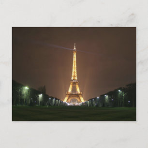 Eiffel Tower at Night Postcard