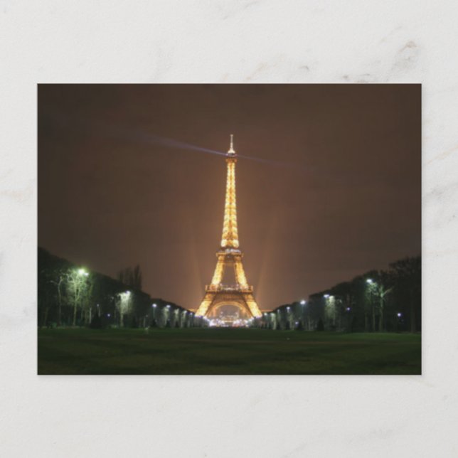 Eiffel Tower at Night  Postcard (Front)
