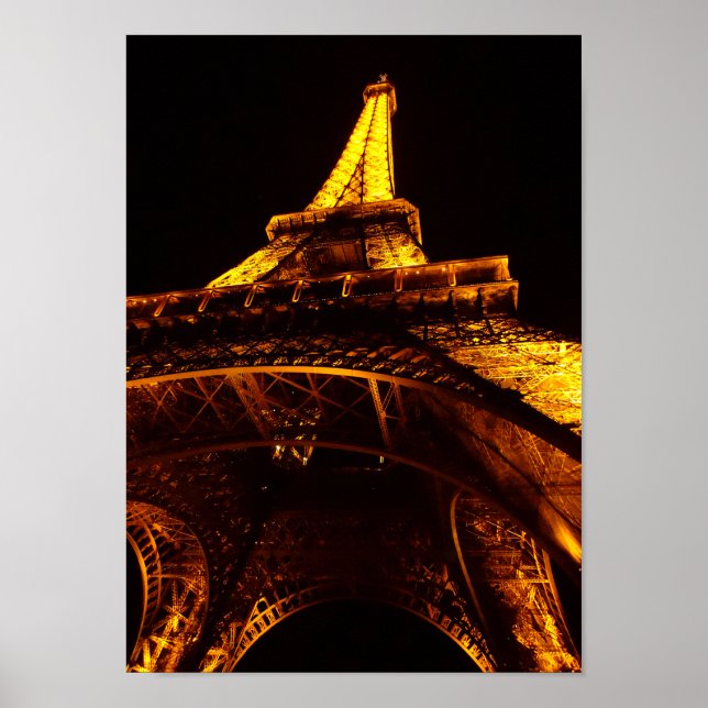 eiffel tower at night poster (Front)