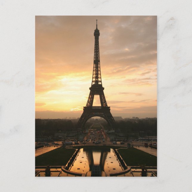 Eiffel Tower at Sunrise from the Trocadero Postcard (Front)