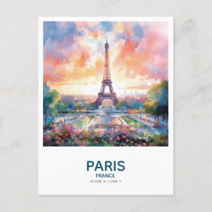 Eiffel Tower at Sunset - Save the Date Postcard
