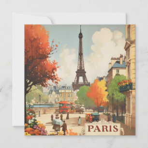 Eiffel Tower Autumn Travel Stationery