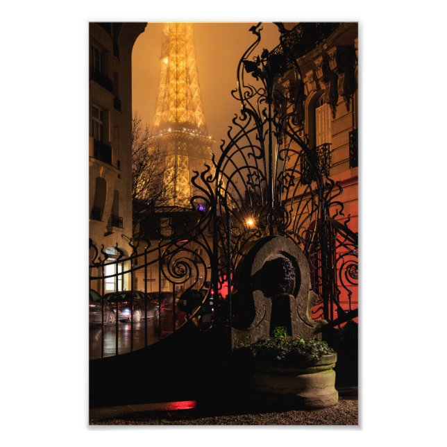 Eiffel Tower Avenue Rapp Photo Print (Front)