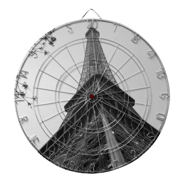 Eiffel Tower b/w Dartboard (Front)