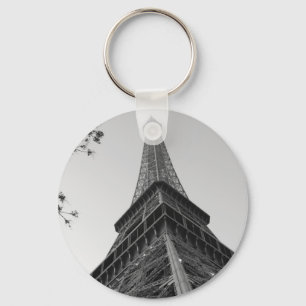 Eiffel Tower b/w Key Ring