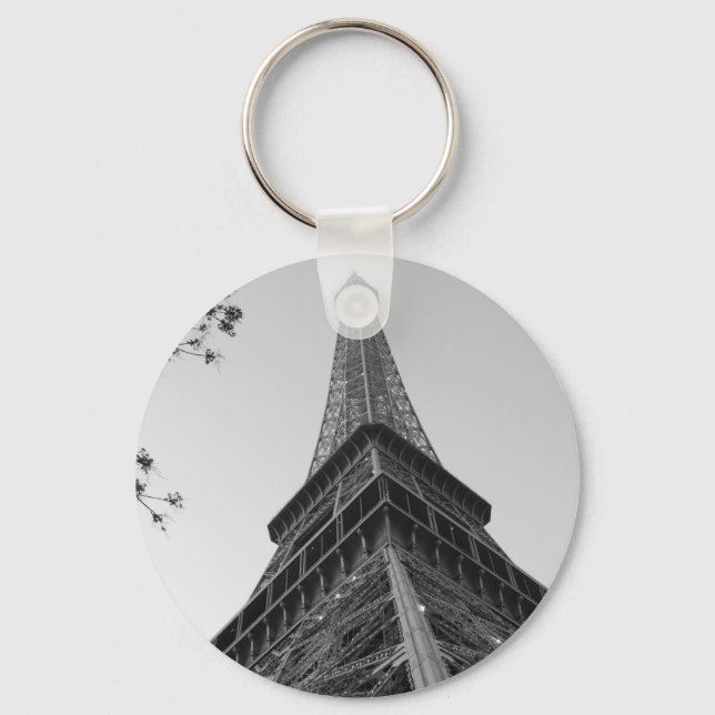 Eiffel Tower b/w Key Ring (Front)