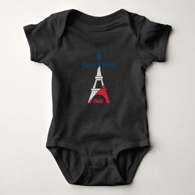 Eiffel Tower  Baby Bodysuit (Front)