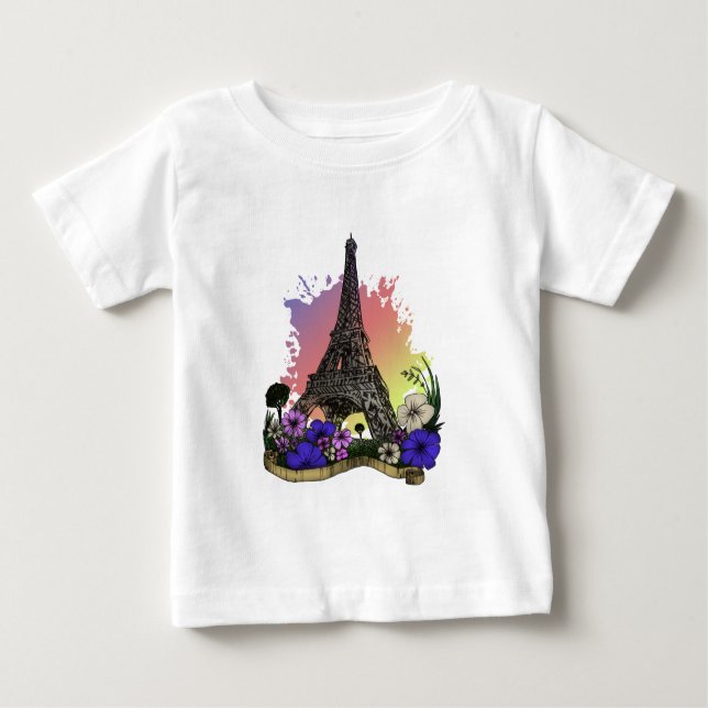 Eiffel Tower Baby T-Shirt (Front)